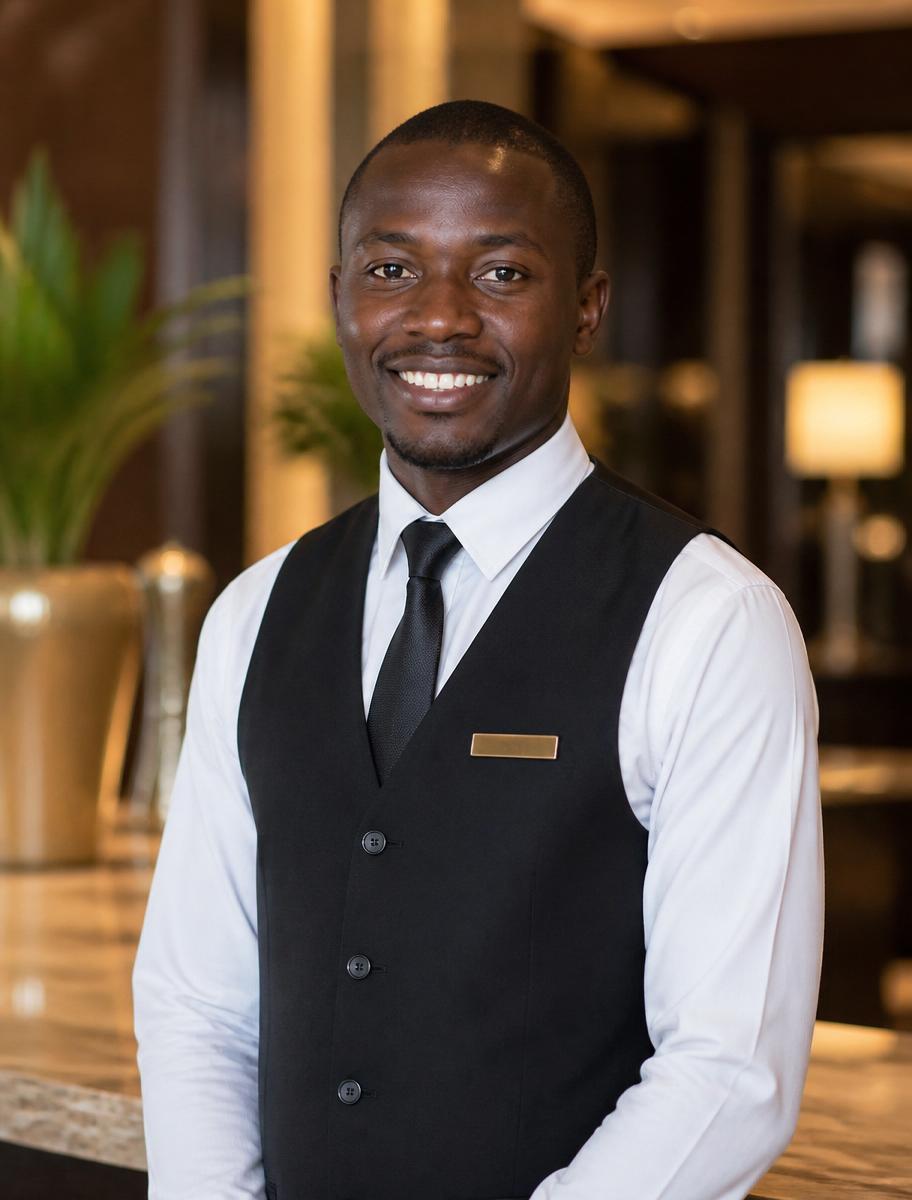 Kenyan hospitality worker